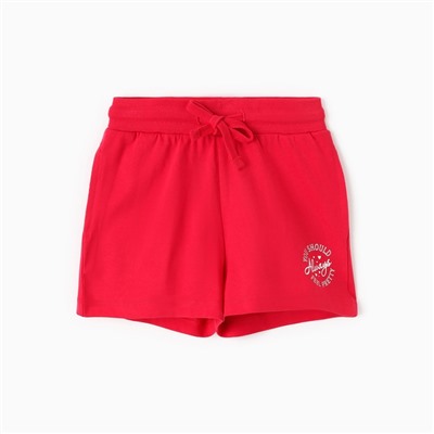 Шорты для девочки Always pretty, красные, рост 122-128 см