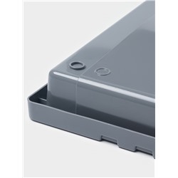 Лоток для столовых приборов раздвижной Martika «Смарт», 5 секций, 36×30×5 см, пластик, тёмно-серый