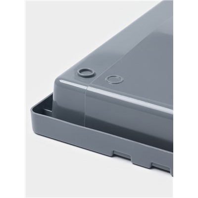 Лоток для столовых приборов раздвижной Martika «Смарт», 5 секций, 36×30×5 см, пластик, тёмно-серый