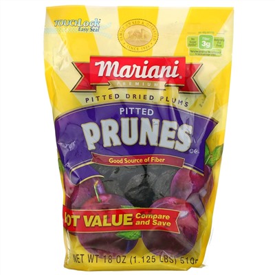 Mariani Dried Fruit, Premium, чернослив без косточек, 510 г (18 унций)