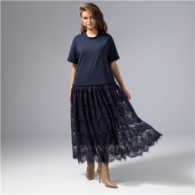 Платье комбинированное с кружевом, Откровенный шик (магия)