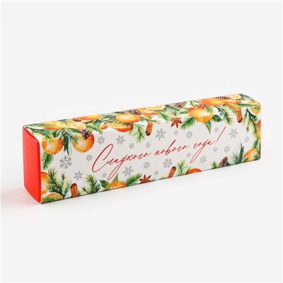 Коробка для конфет, кондитерская упаковка, 5 ячеек, «Новогодняя ботаника», 5×21×3 см