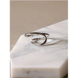 Кольцо с белым серебрением
