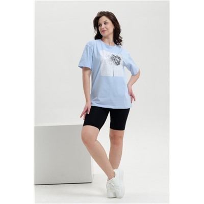 Футболка 027 Бренд Rozhkova KV (Голубой)