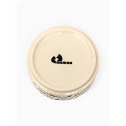 Миска керамическая «Собачья радость» 200 мл - 10.5×10.5×4 см, бежевая