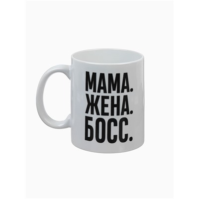 Кружка чайная керамическая «Мама, жена, босс», 320 мл