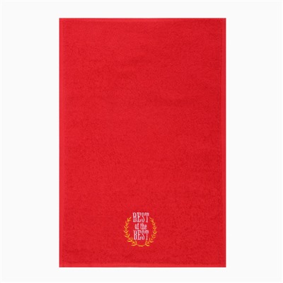 Полотенце махровое «Этель. Больших побед», 35×50 см, хлопок 100%, красное