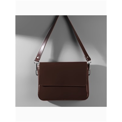 Ручка для сумки, с карабинами, 60±1×2 см, коричневая