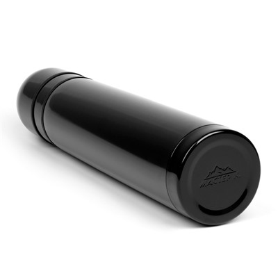 Термос гильза, 500 мл, с кружкой, сохраняет тепло до 8 часов, нержавеющая сталь, чёрный