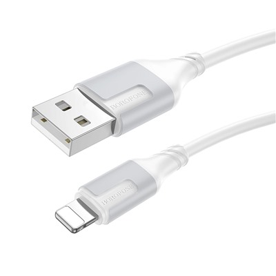Кабель USB - Apple lightning Borofone BX101 Creator 12W 100см 2,4A  (white)