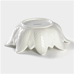 Салатник Magistro «Цветочек Бланш», d=21.6 см, фарфор, белый