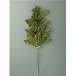 Ветка искусственная Елка с шишками 64 см / SD8206 /уп 100/500/Новый год