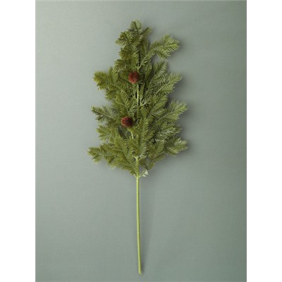 Ветка искусственная Елка с шишками 64 см / SD8206 /уп 100/500/Новый год
