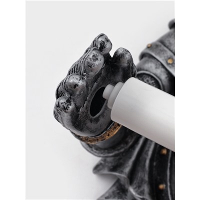 Держатель для туалетной бумаги «Рыцарь», 18×22×32 см, хром