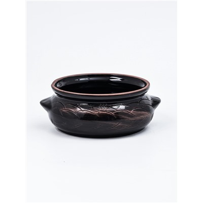 УЦЕНКА Горшок керамический для запекания «Борисовский» 0.7 л / 15×9 см, старина