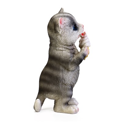 Садовая фигура из полистоуна «Котёнок с мороженым», 19×11×7 см