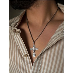 Крест из чернёного серебра - 5,6 см 925 пробы Г-08чч