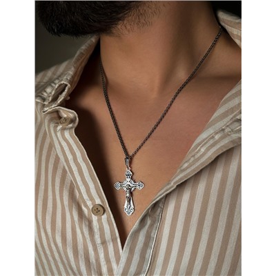 Крест из чернёного серебра - 5,6 см 925 пробы Г-08чч