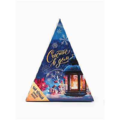 Чай новогодний чёрный «Счастье в дом», вкус: зимняя вишня, 100 г