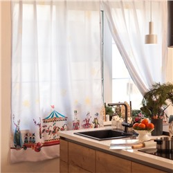 Комплект штор для кухни с подхватами «Этель. Щелкунчик», 2 шт., белые, 145×180 см