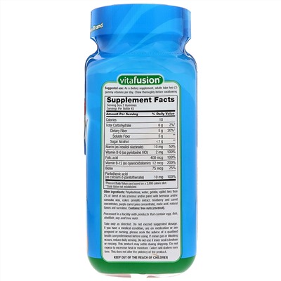 VitaFusion, Витамины FiberWell Fit, 90 жевательных таблеток