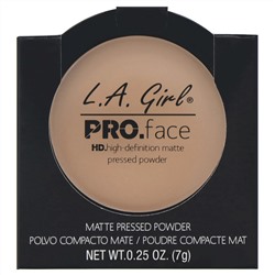 L.A. Girl, Компактная матирующая пудра для лица Pro Face HD, оттенок «Бежевый», 7 г