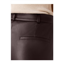 Прямые брюки из искусственной кожи VILATTE, 1227954