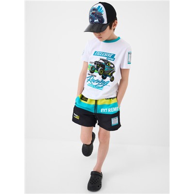 Шорты текстильные плавательные для мальчиков, средней длины