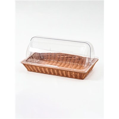 УЦЕНКА Хлебница «Крем» плетеное основание 53×32 см