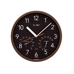 Часы настенные 305x305x50мм корич. La Mer GD365-3