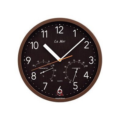 Часы настенные 305x305x50мм корич. La Mer GD365-3
