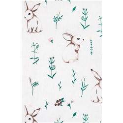 Простыня на резинке из бязи на круглый матрас 75х75 арт. ПРГ-КР/зайка