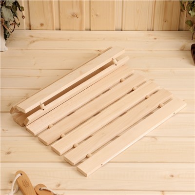 Коврик - сидушка для бани и сауны «Эконом», 41×35 см, деревянный, «Добропаровъ»