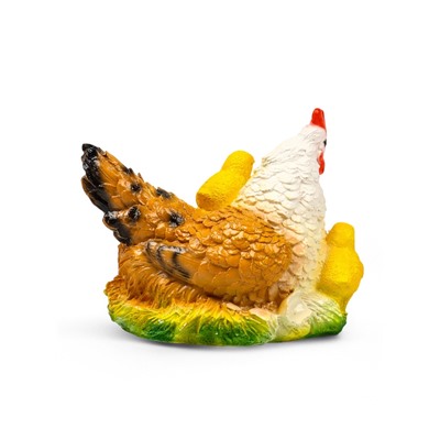 Садовая фигура из гипса «Курица наседка с цыплятами», 27×20×21 см