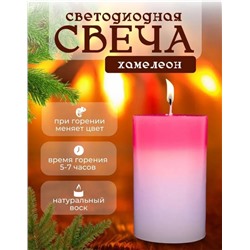 Магическая свеча с подсветкой,  натуральная свеча из воска