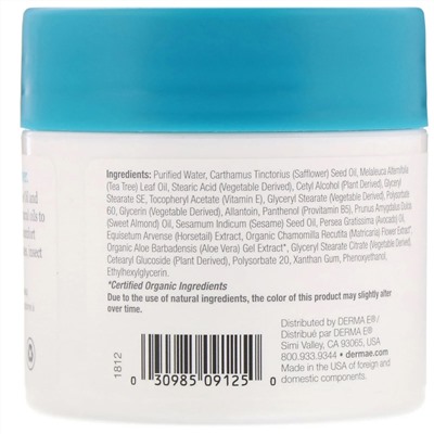 Derma E, Успокаивающий крем с маслом чайного дерева и витамином Е, 113 г (4 унции)
