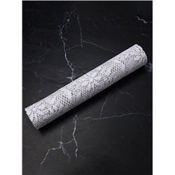 Коврик противоскользящий Доляна «Цветы», 30×100 см, белый