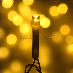 Электрогирлянда-занавес "Снежинки" 3м, 96 ламп, светодиодная, теплый