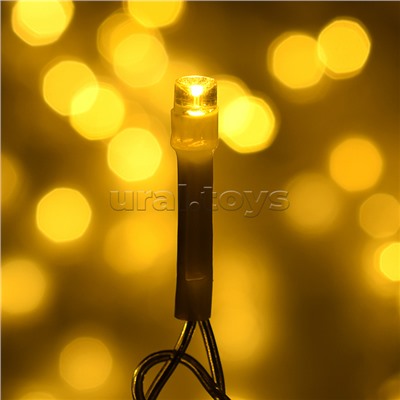 Электрогирлянда-занавес "Снежинки" 3м, 96 ламп, светодиодная, теплый