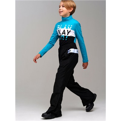 Брюки текстильные с полиуретановым покрытием утепленные флисом для мальчиков