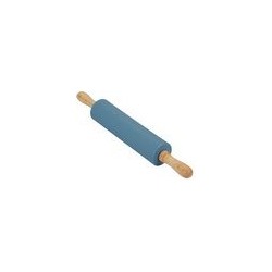 Скалка 310(175)х43мм силикон/дерево, крутящиеся ручки Linea Silicone 93-SI-CU-15.5