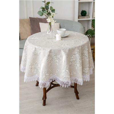 Натали Скатерть Скатерть Шантильи с кружевом круглая