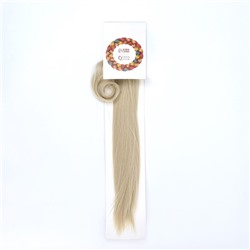 Хвост накладной, прямой волос, на резинке, 60 см, 100 г, холодный блонд(#SHT88B)