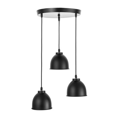 Светильник «Ласер» 3хЕ27 40 Вт черный 30×30×10-110 см