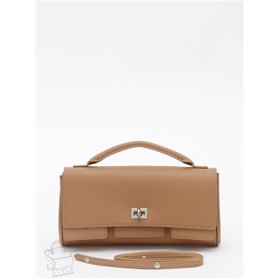 Сумка женская кожаная 5035PE apricot Polina&Eiterou