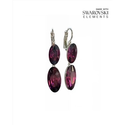 Серьги с кристаллами Swarovski