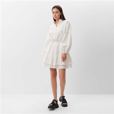 Платье мини женское MIST Summer time, размер 40-42, белое