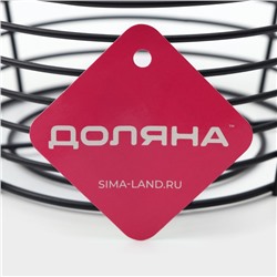 Фруктовница Доляна, 19.5×19.5×13 см, чёрная