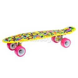 Скейтборд подростковый ROCKET 57x15 см,колеса PU