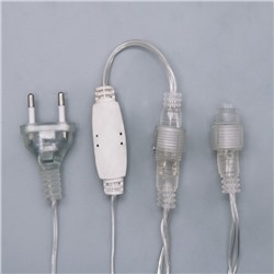 УЦЕНКА Гирлянда «Бахрома», 3×0.6 м, IP44, УМС, 160 LED, 220 В, прозрачная нить, свечение белое